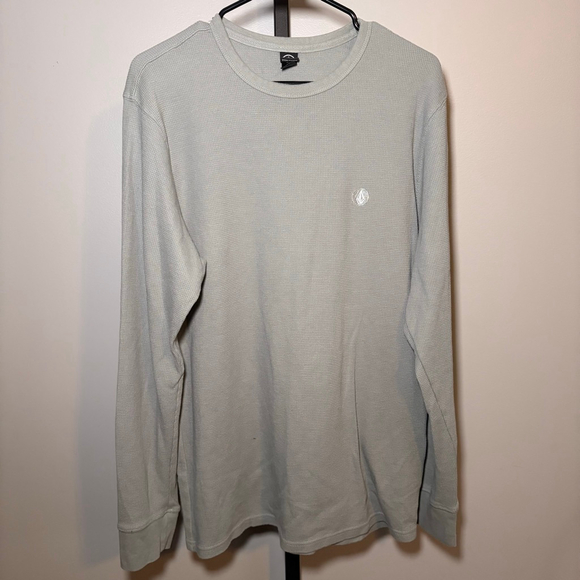 Volcom Other - Men's‎ Volcom Light Gray Waffle Knit Long Sleeve Tee XL
